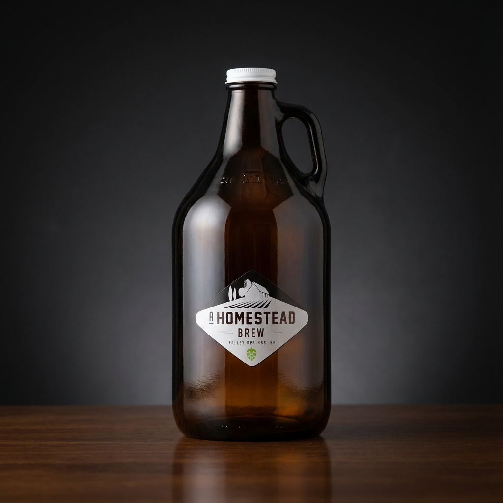 Amber 64 Ounce Growler