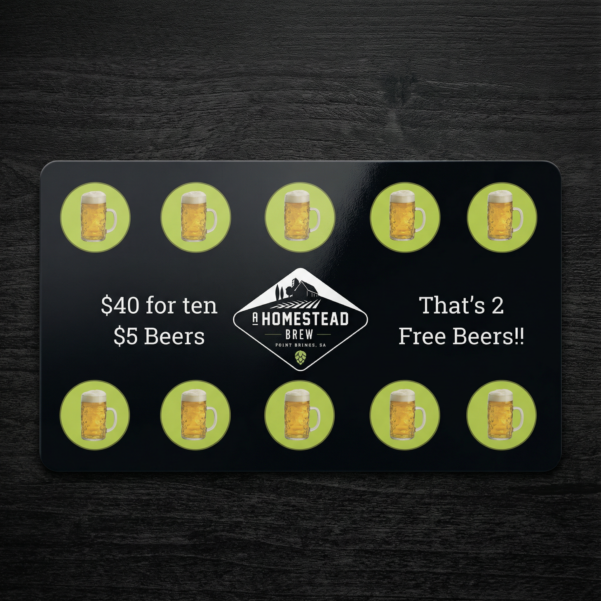 A Homestead Brew Loyalty Card